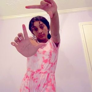 Pink soft tie dye jumper